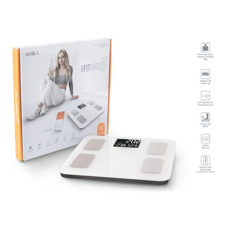 Ζυγαρία με Λιπομέτρηση Smart FITBODY 5 AMILA 95361