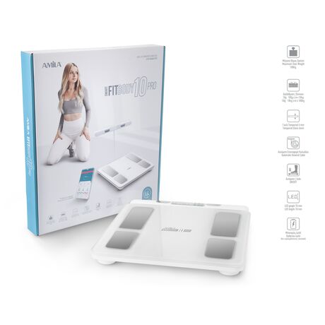 Ζυγαρία με Λιπομέτρηση Smart FITBODY 10 PRO AMILA 95362