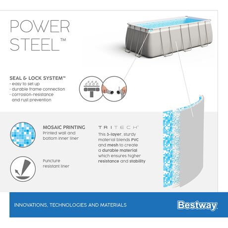 Πισίνα με Ατσάλινο Σκελετό 282x196x84cm Power Steel BESTWAY 15791