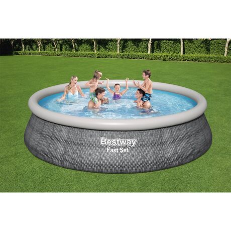 Πισινα Φουσκωτη Στρογγυλή 457x107cm Fast Set Pools Rattan BESTWAY 15792 Πισινα Φουσκωτη Στρογγυλή 457x107cm Fast Set Pools Rattan BESTWAY 15792
