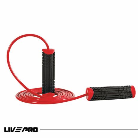 Live Pro Σχοινάκι Skipping PVC (Μαύρο/Μπλε) Χρώμα: Μαύρο/Κόκκινο Β-8286 Live Pro Σχοινάκι Skipping PVC (Μαύρο/Μπλε) Χρώμα: Μαύρο/Κόκκινο Β-8286