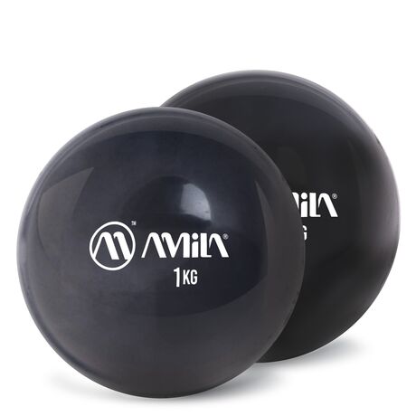 Μπάλες Pilates Palm Ball Two-Pack 1,0Kg Μαύρο AMILA 96722