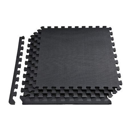 Δάπεδο Προστασίας Puzzle EVA Σετ 60x60x1.2 4τμχ Μαύρο MotivationPro