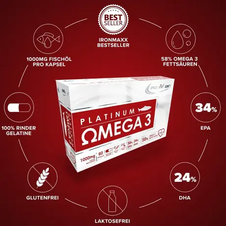 Platinum Omega 3 60caps IronMaxx