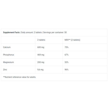 Calcium Zinc Magnesium 100tabs BioTech USA
