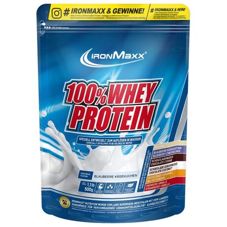Πρωτεΐνη IronMaxx 100% Whey Protein 500gr Blueberry-Cheesecake Πρωτεΐνη IronMaxx 100% Whey Protein 500gr Blueberry-Cheesecake