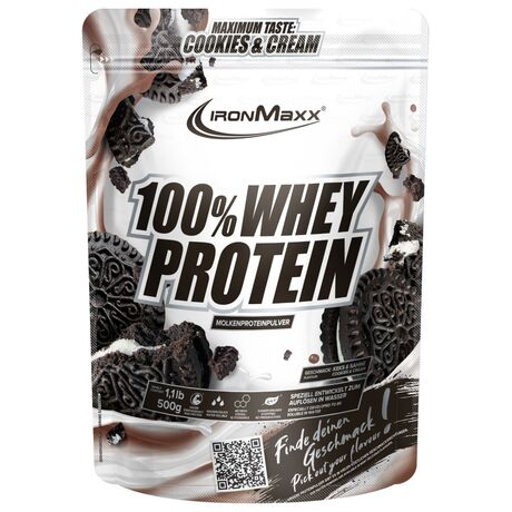 Πρωτεΐνη IronMaxx 100% Whey Protein 500gr Cookies & Cream Πρωτεΐνη IronMaxx 100% Whey Protein 500gr Cookies & Cream