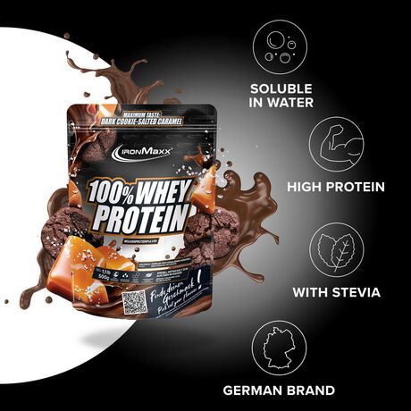 Πρωτεΐνη IronMaxx 100% Whey Protein 500gr Dark Cookie Salted Caramel Πρωτεΐνη IronMaxx 100% Whey Protein 500gr Dark Cookie Salted Caramel