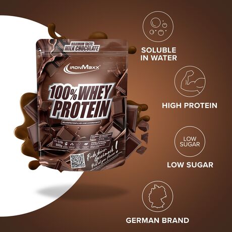 Πρωτεΐνη IronMaxx 100% Whey Protein 500gr Milk Chocolate Πρωτεΐνη IronMaxx 100% Whey Protein 500gr Milk Chocolate