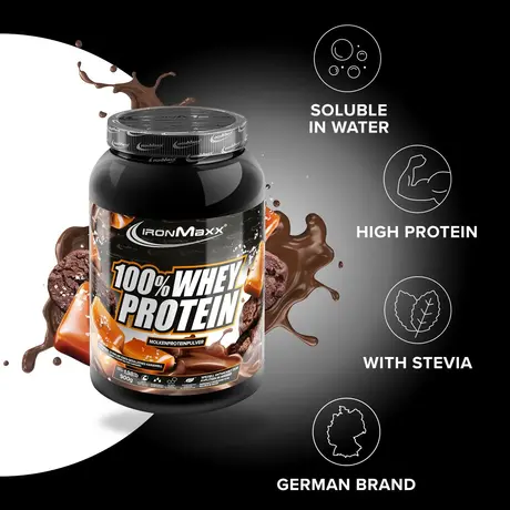Πρωτεΐνη IronMaxx 100% Whey Protein 900gr Dark Cookie Salted Caramel Πρωτεΐνη IronMaxx 100% Whey Protein 900gr Dark Cookie Salted Caramel