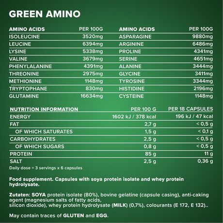 Αμινοξέα Green Amino 300caps IronMaxx