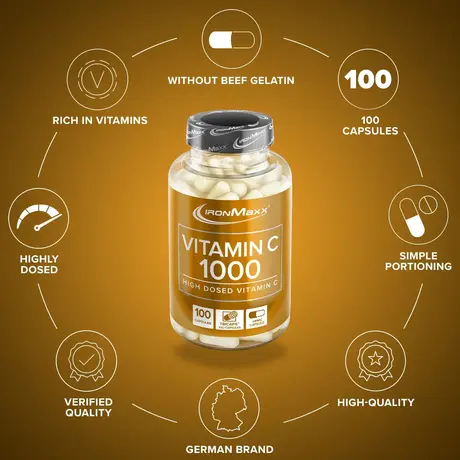 Βιταμίνη C 1000mg 100caps IronMaxx