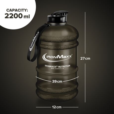 Μπουκάλι Nερού 2200ml Μαύρο Ματ IronMaxx