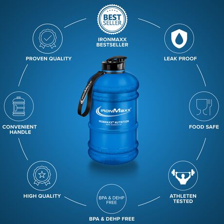Μπουκάλι Nερού 2200ml Μπλε Ματ IronMaxx