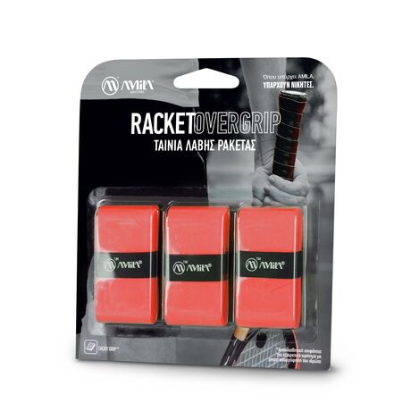 Ταινία Λαβής Ρακετών AMILA Overgrip Coral Red 3 Τεμ 45794 Ταινία Λαβής Ρακετών AMILA Overgrip Coral Red 3 Τεμ 45794