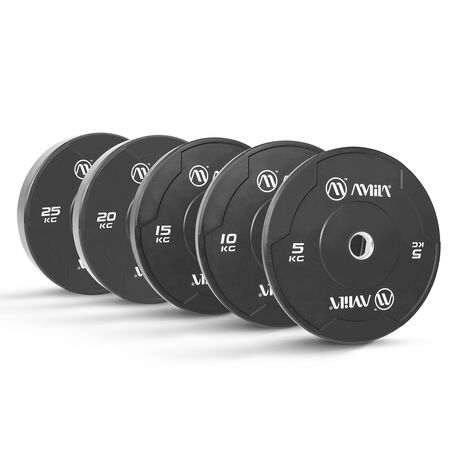 Δίσκος Βαρών Ολυμπιακού Τύπου CrossFit Black W Bumper Slim 50mm 10Kg AMILA 84842