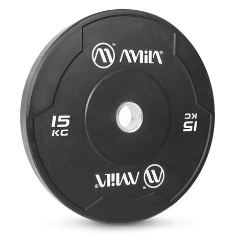 Δίσκος AMILA Black W Bumper Slim 50mm 15Kg 84843