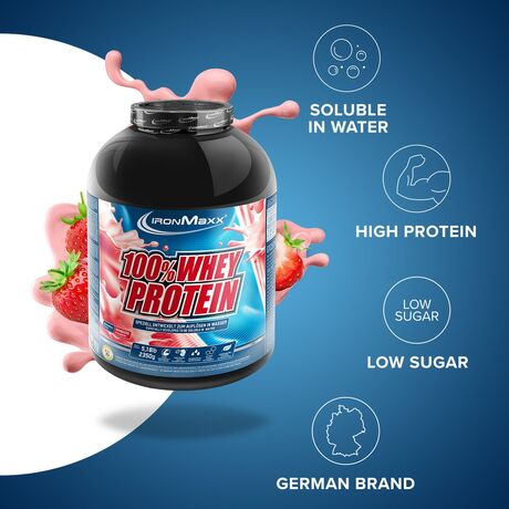 Πρωτεΐνη IronMaxx 100% Whey Protein 2350gr Φράουλα