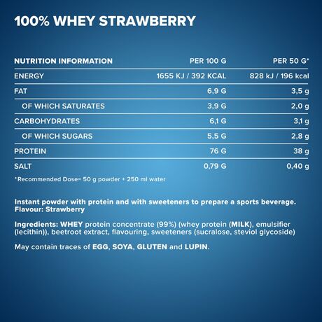 Πρωτεΐνη IronMaxx 100% Whey Protein 2350gr Φράουλα