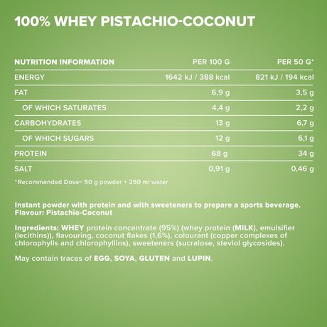 Πρωτεΐνη IronMaxx 100% Whey Protein 900gr Pistachio Coconut