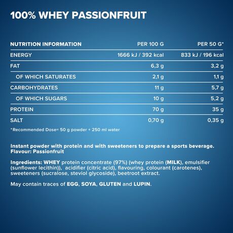 Πρωτεΐνη IronMaxx 100% Whey Protein 900gr Orange Passion Fruit