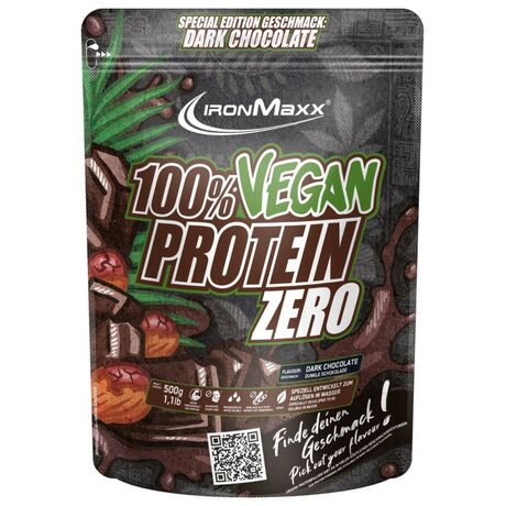 Πρωτεΐνη IronMaxx 100% Vegan Protein Zero 500gr Dark Chocolate