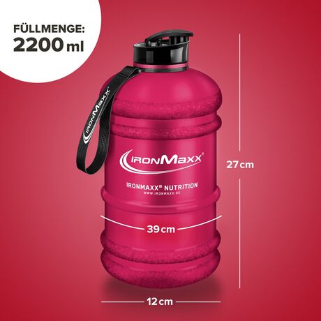 Μπουκάλι Nερού 2200ml Κόκκινο Ματ IronMaxx Μπουκάλι Nερού 2200ml Κόκκινο Ματ IronMaxx