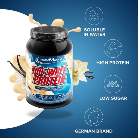 Πρωτεΐνη IronMaxx 100% Whey Protein 900gr French Vanilla