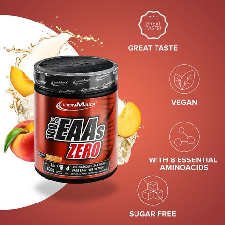 Αμινοξέα IronMaxx 100% EAAs Zero 500gr Peach IceTea