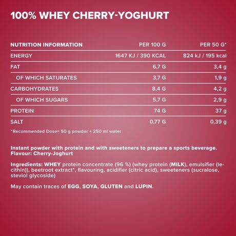 Πρωτεΐνη IronMaxx 100% Whey Protein 900gr Cherry Yogurt