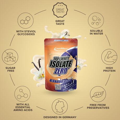 Πρωτεΐνη IronMaxx Whey Isolate Zero 900gr Vanilla