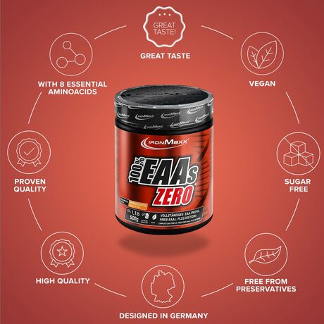 Αμινοξέα IronMaxx 100% EAAs Zero 500gr Peach IceTea