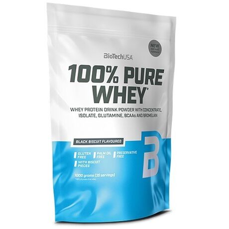 Πρωτεΐνη Biotech Usa 100% Pure Whey 1000gr Black Biscuit Πρωτεΐνη Biotech Usa 100% Pure Whey 1000gr Black Biscuit