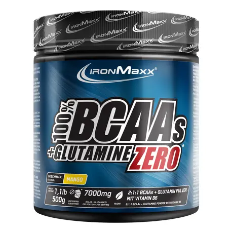 Αμινοξέα IronMaxx 100% BCAA + Glutamine Zero 500gr Mango Αμινοξέα IronMaxx 100% BCAA + Glutamine Zero 500gr Mango