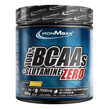 Αμινοξέα IronMaxx 100% BCAA + Glutamine Zero 500gr Orange