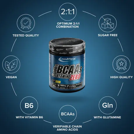 Αμινοξέα IronMaxx 100% BCAA + Glutamine Zero 500gr Mango Αμινοξέα IronMaxx 100% BCAA + Glutamine Zero 500gr Mango