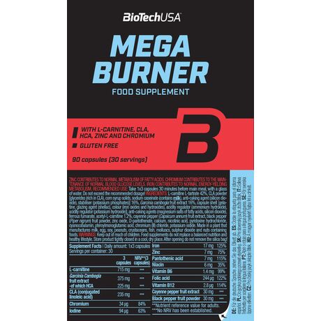Λιποδιαλύτες Biotech Usa Mega Burner 90caps
