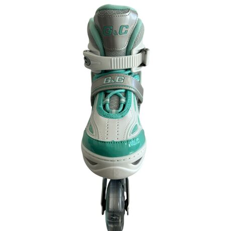 Πατίνια Roller Ρυθμιζόμενα με Led Τροχούς Inline Γκρι/Μπλε G&C BW188