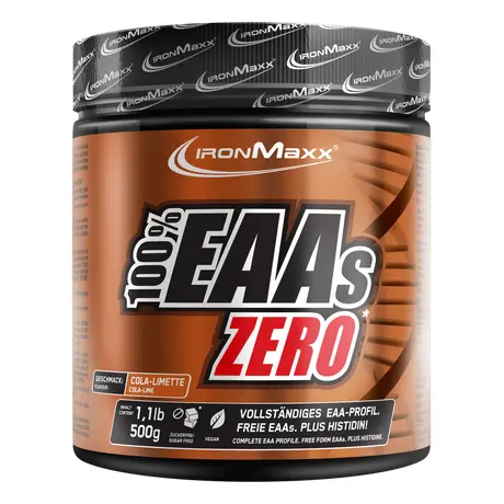 Αμινοξέα IronMaxx 100% EAAs Zero 500gr Cola Lime