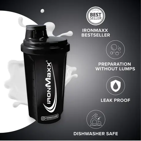 Shaker Πρωτεΐνης IronMaxx 750ml - Black