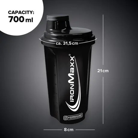 Shaker Πρωτεΐνης IronMaxx 750ml - Black