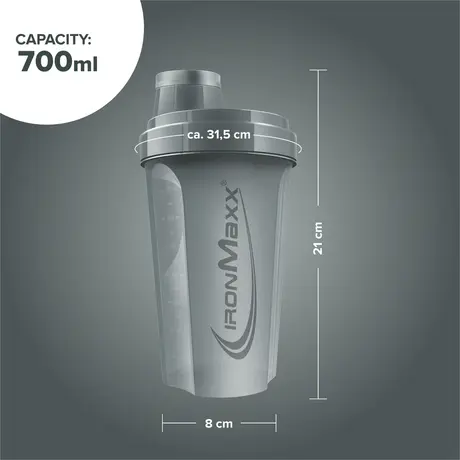Shaker Πρωτεΐνης IronMaxx 750ml Ash Grey