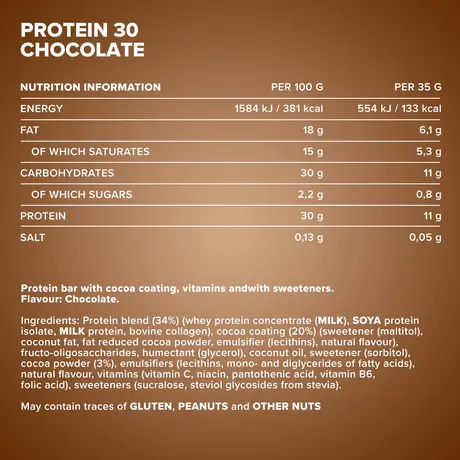 Μπάρα Πρωτεΐνης IronMaxx Protein 30 Protein Bar 35g - Chocolate