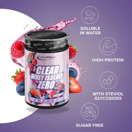 Πρωτεΐνη IronMaxx Clear Whey Isolate ZERO 400gr Wild Berries