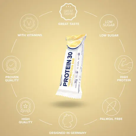Μπάρα Πρωτεΐνης IronMaxx Protein 30 Protein Bar 35g - VanillaΜπάρα Πρωτεΐνης IronMaxx Protein 30 Protein Bar 35g - Vanilla
