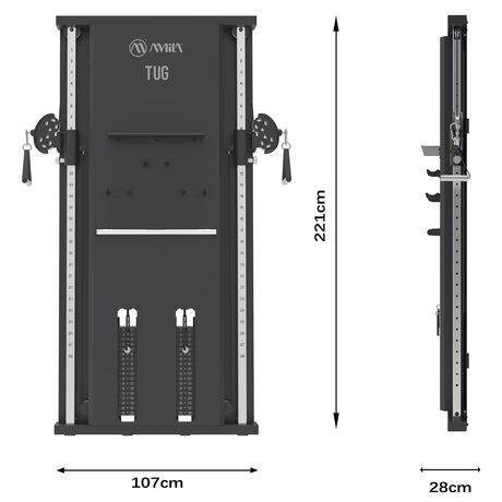 Διπλή Τροχαλία Γυμναστικής Επιτοίχια Dap Machine Tug AMILA 44746