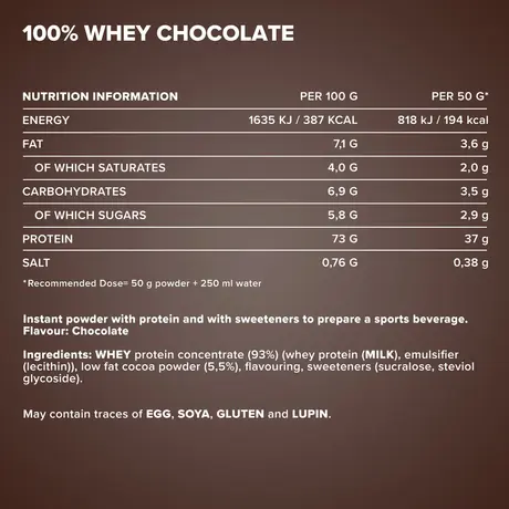 Πρωτεΐνη IronMaxx 100% Whey Protein 2350gr Milk Chocolate