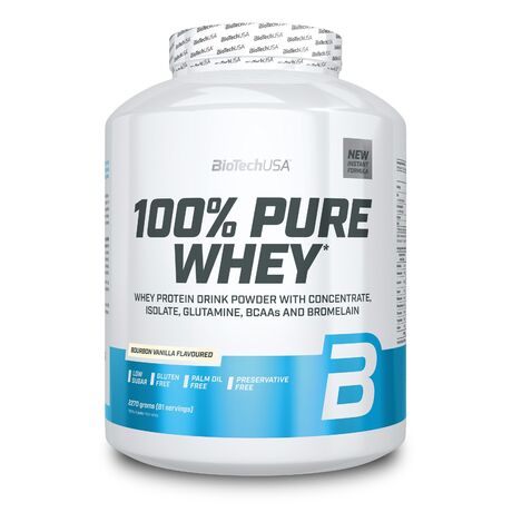 Πρωτεΐνη BioTech Usa 100% Pure Whey 2270gr Bourbon Vanilla