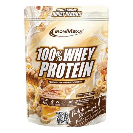 Πρωτεΐνη IronMaxx 100% Whey Protein 500gr Honey Cereal