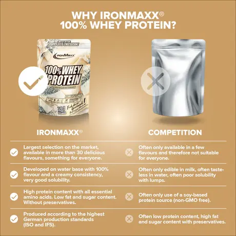 Πρωτεΐνη IronMaxx 100% Whey Protein 500gr Poppy Seed Cheesecake